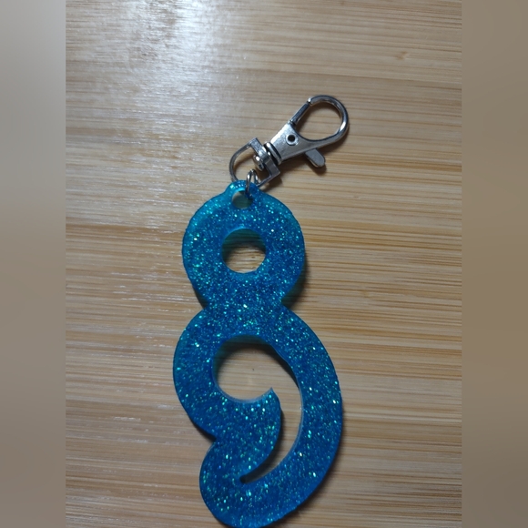 Semi-colon Handmade Bag Charm Key Chain - Picture 4 of 9